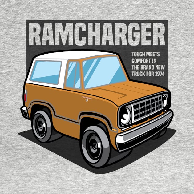 Metallic Gold Ramcharger - 1974 by jepegdesign